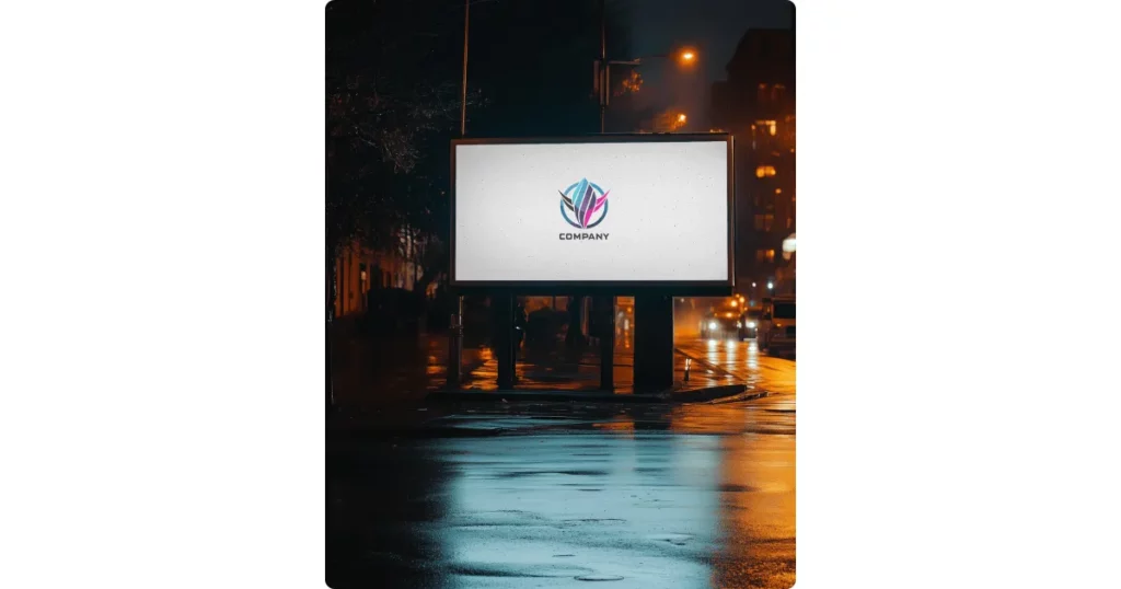 city street billboard mockup