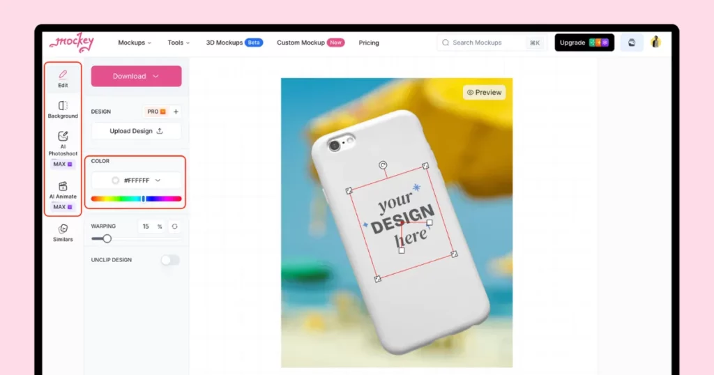 easy editing tool in mockey ai