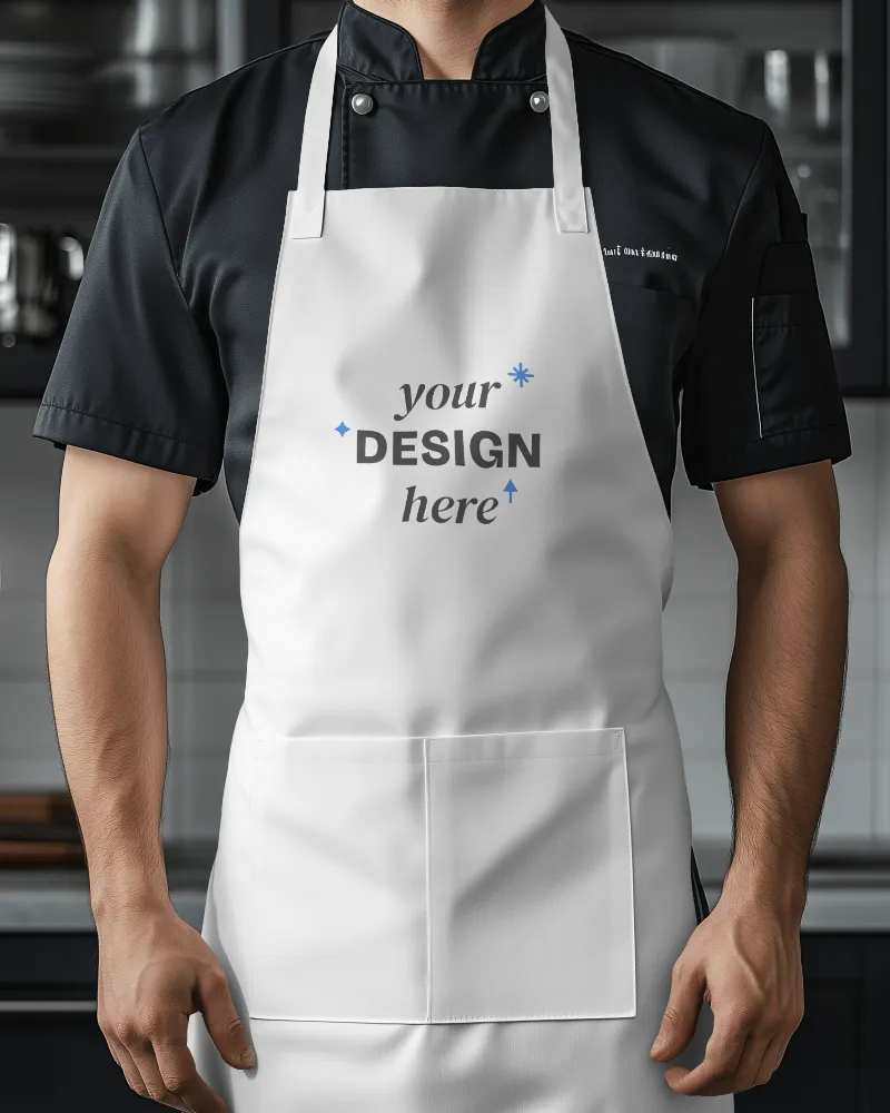 kitchen chef apron mockup