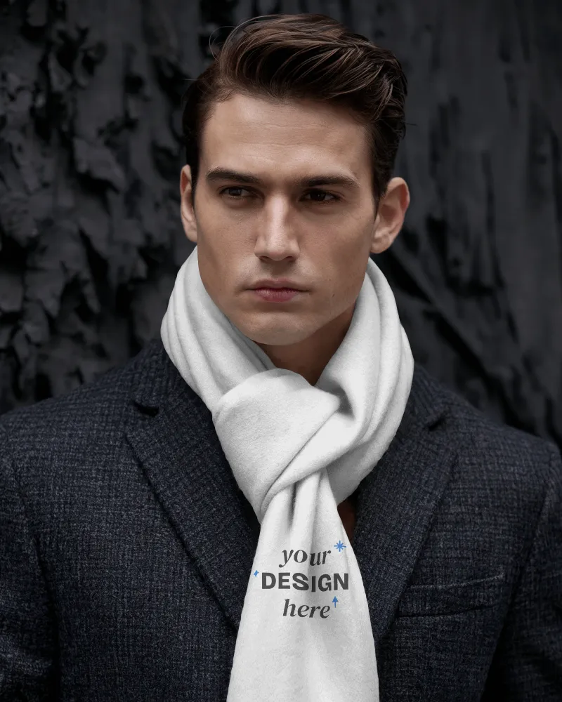 men Scarf Mockup