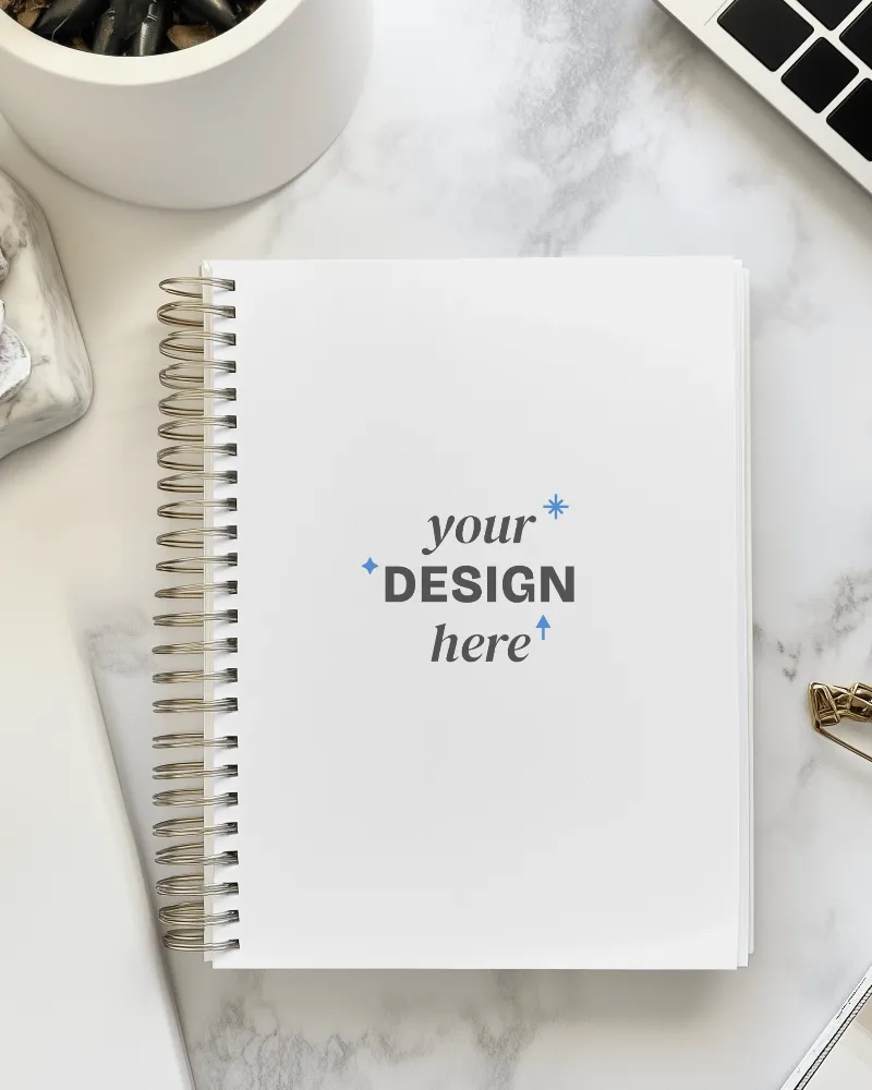 minimalist notebook mockup