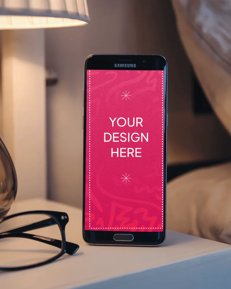 nightstand smartphone mockup