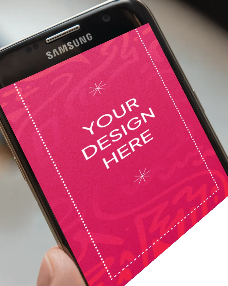 smartphone mockup hand holding