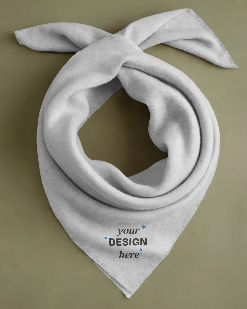 stylish bandana scarf mockup