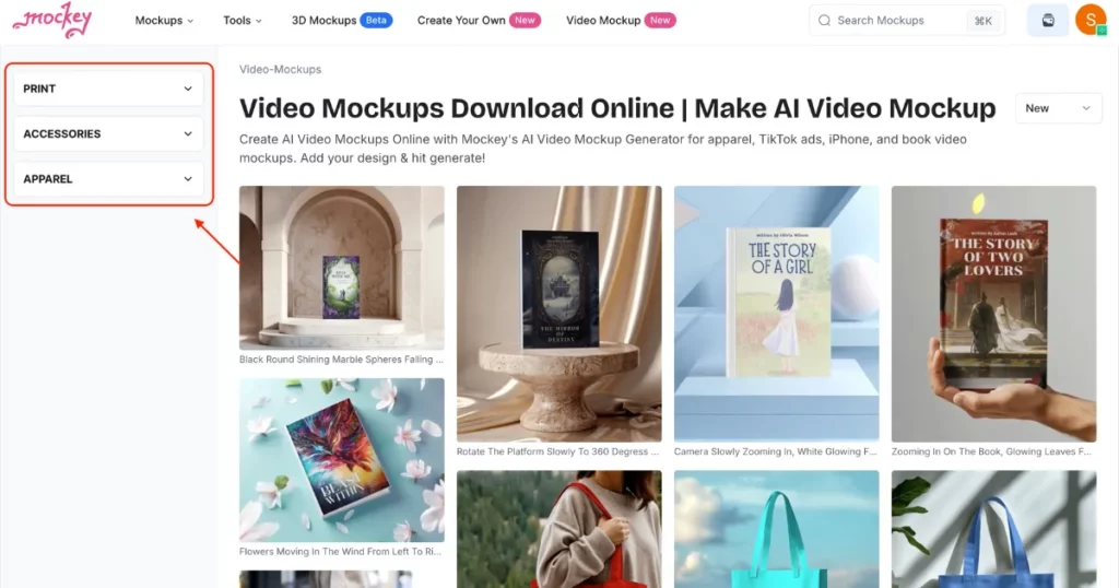 browse video templates on how to create video mockups