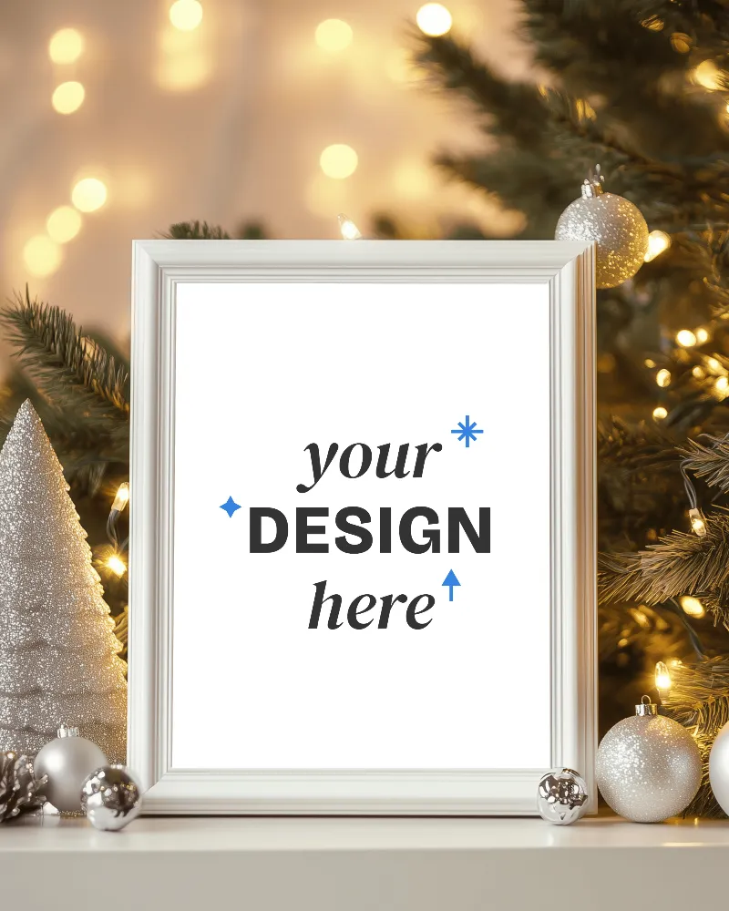 christmas frame mockup