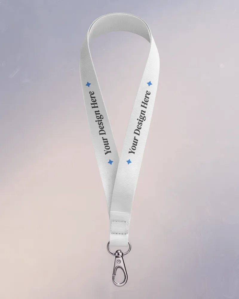 floating lanyard mockup