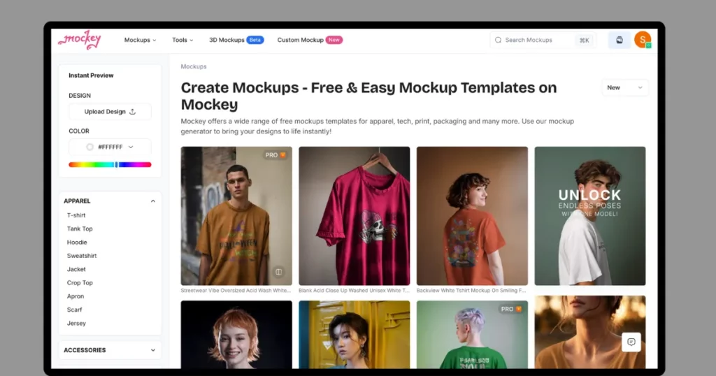 generate product mockups using mockey ai
