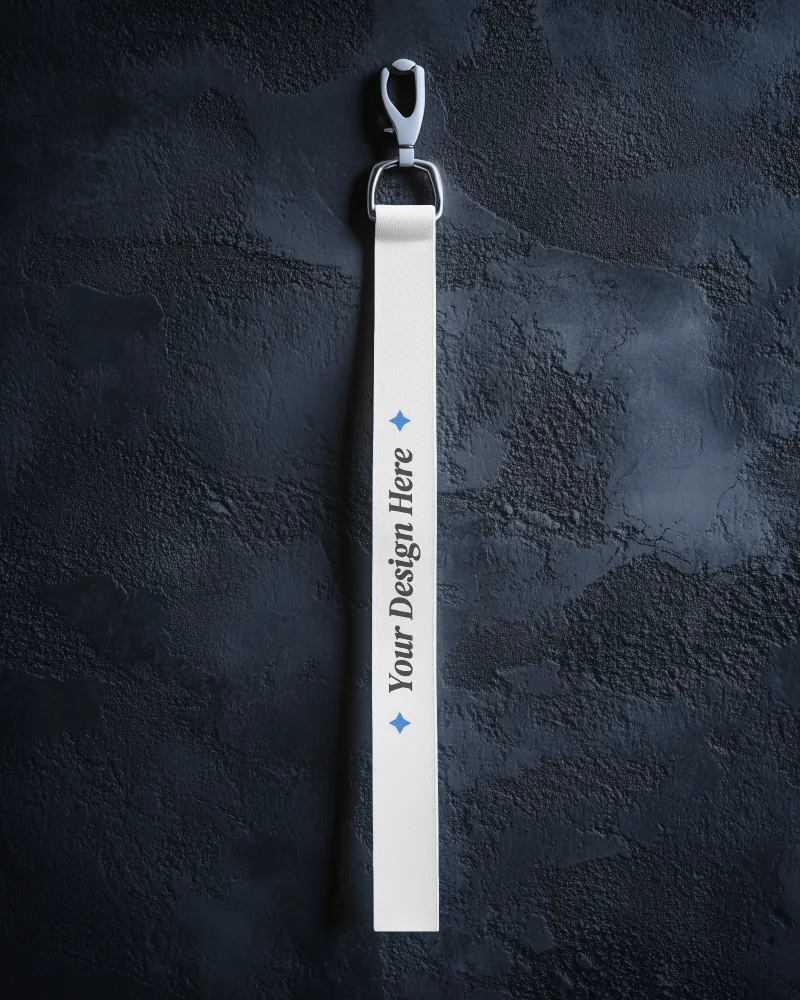 lanyard mockup with premium metal clip