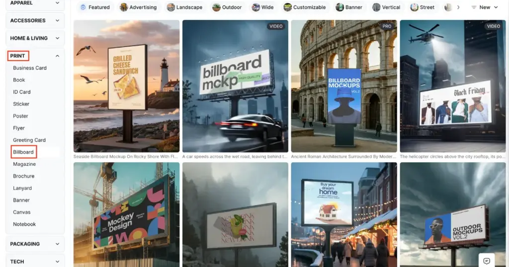 pick billboard in print