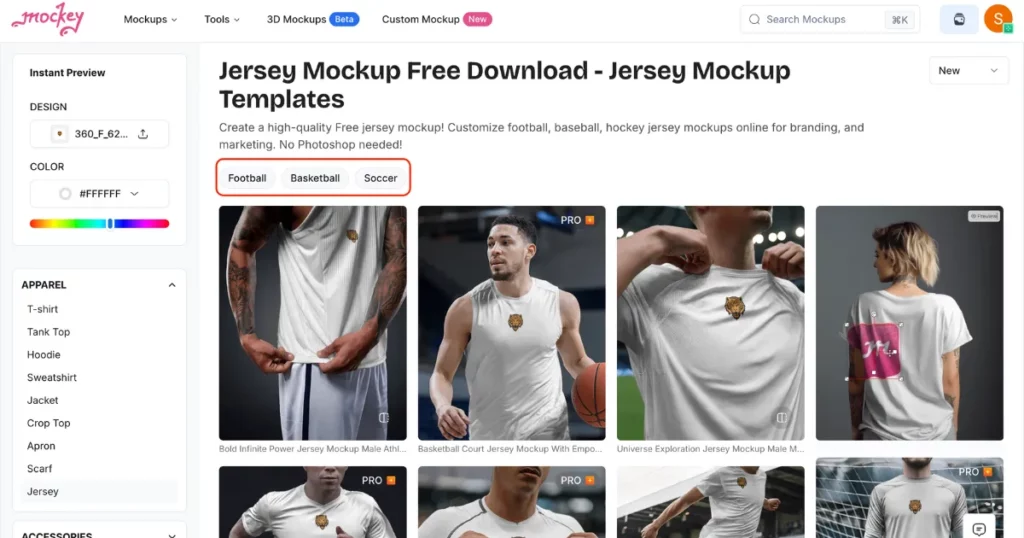 pick from different jersey tags