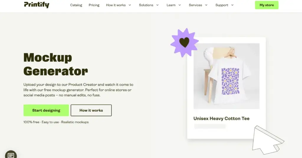 printify mockup generator for t-shirts
