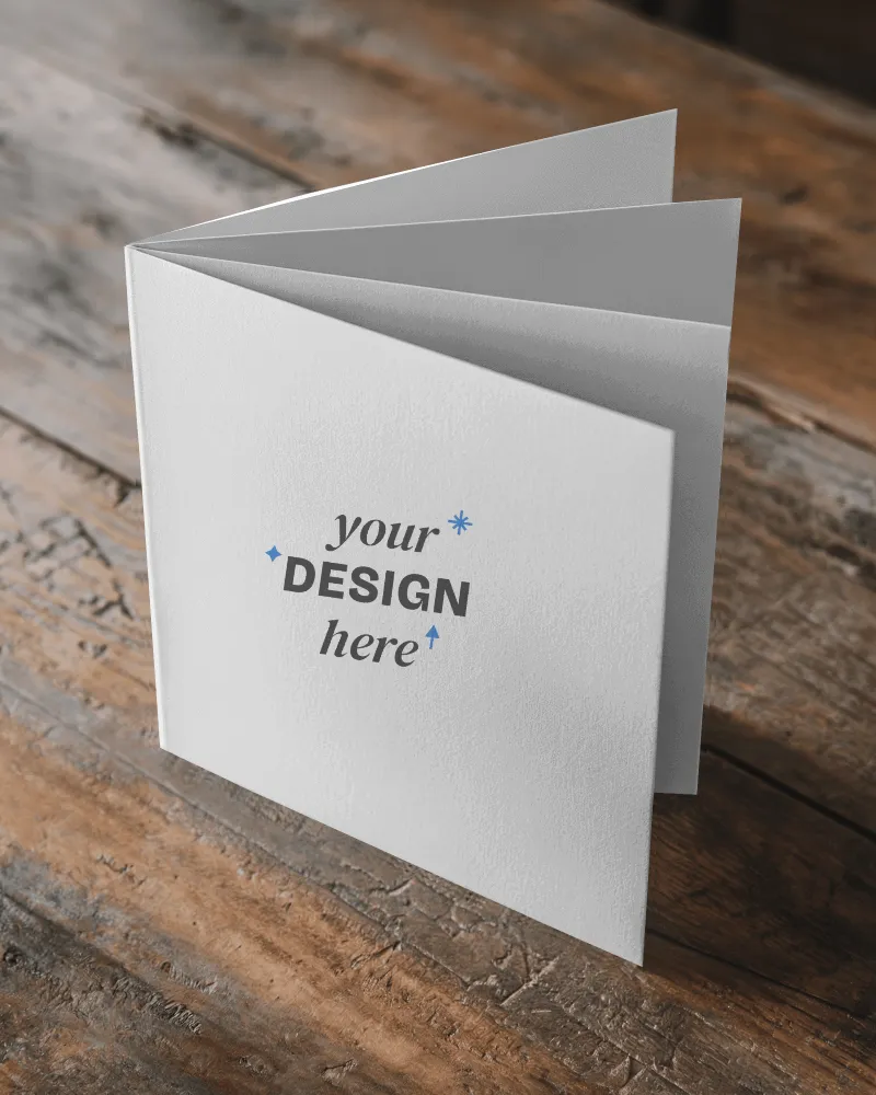 square brochure mockup