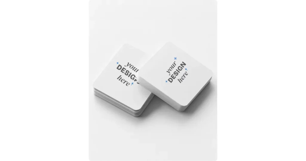 square business card mockups