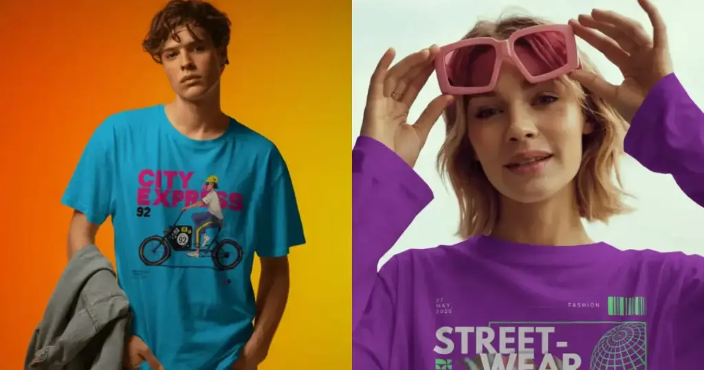 t-shirt mockup in mockey ai