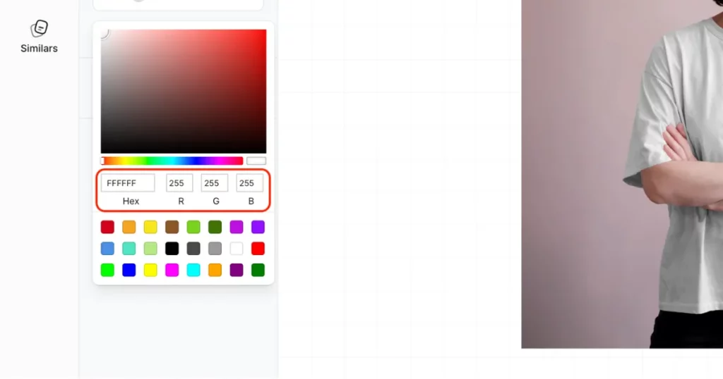 use color code to change the template color