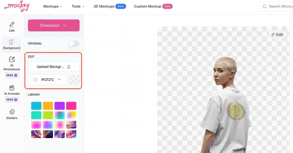 use custom background