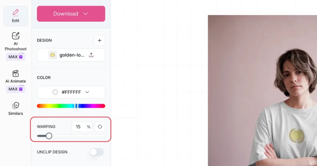 warping feature
