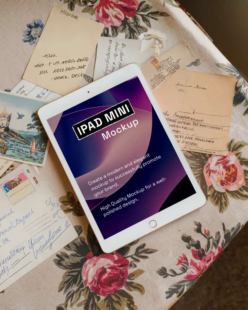 aesthetic ipad mockup digital tablet