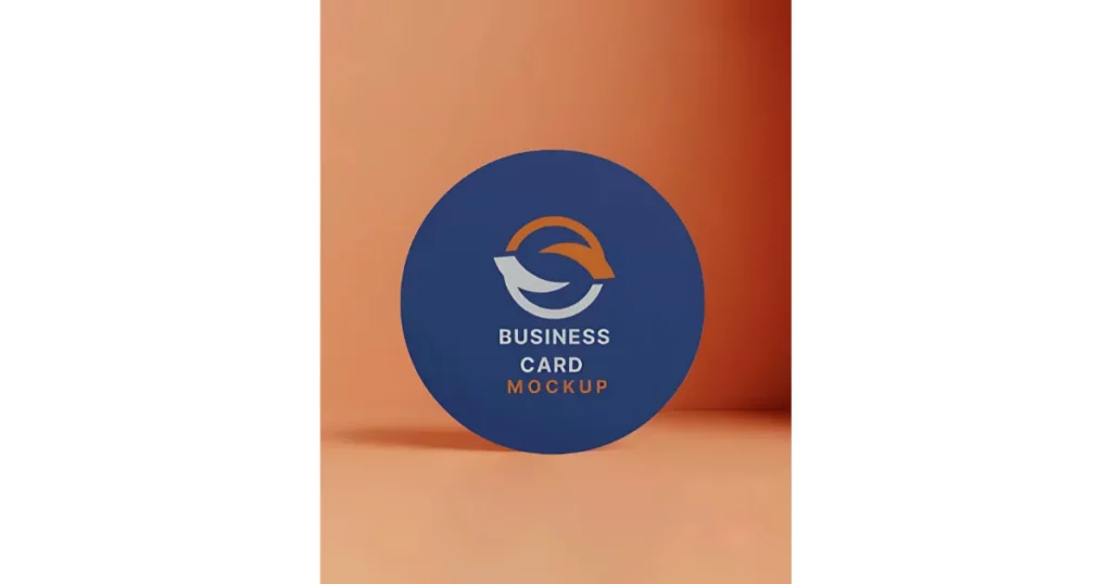 circle shape best business card mockup template