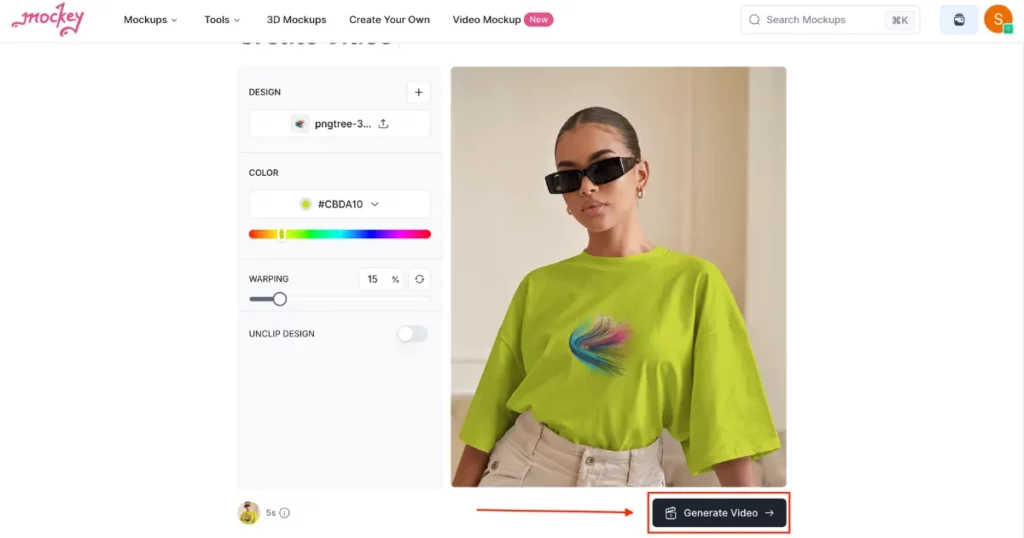 generate animated mockup