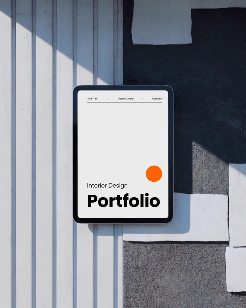 ipad mini mockup against white and charcoal