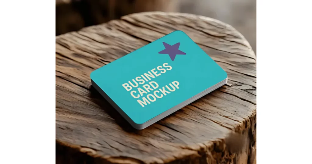stacked business card mockups in mockey ai