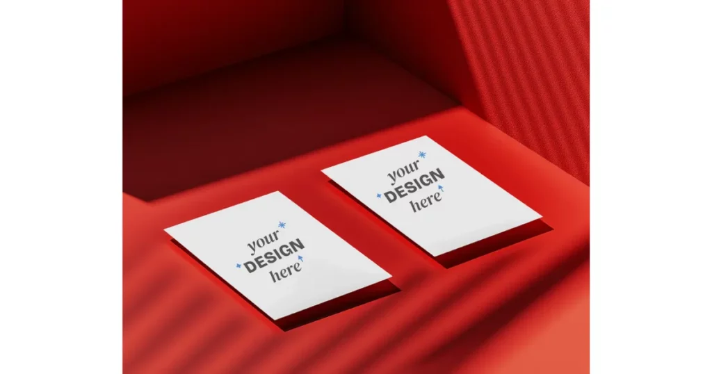 two a4 flyers with a red background