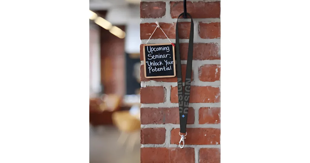 use black lanyard mockups