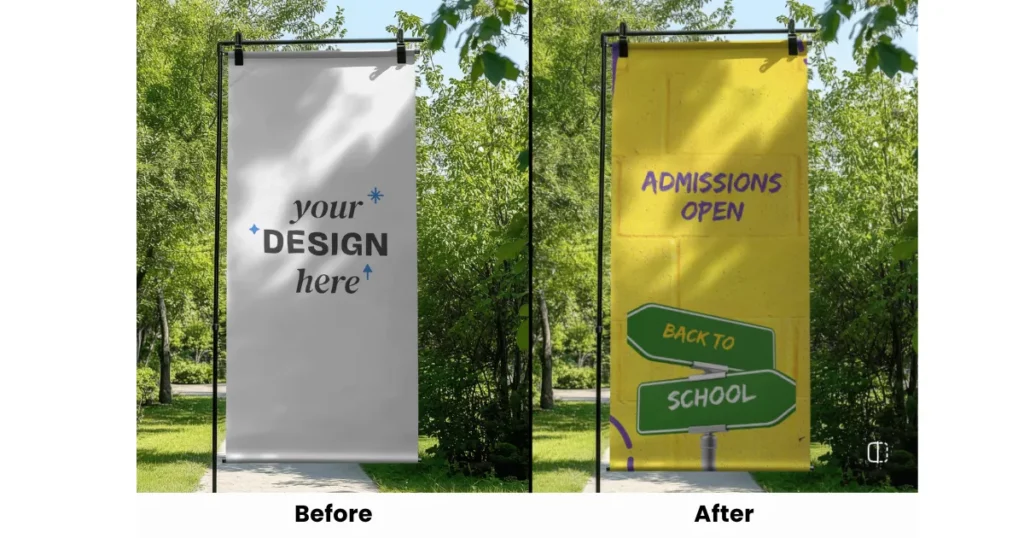 use vertical banner mockups
