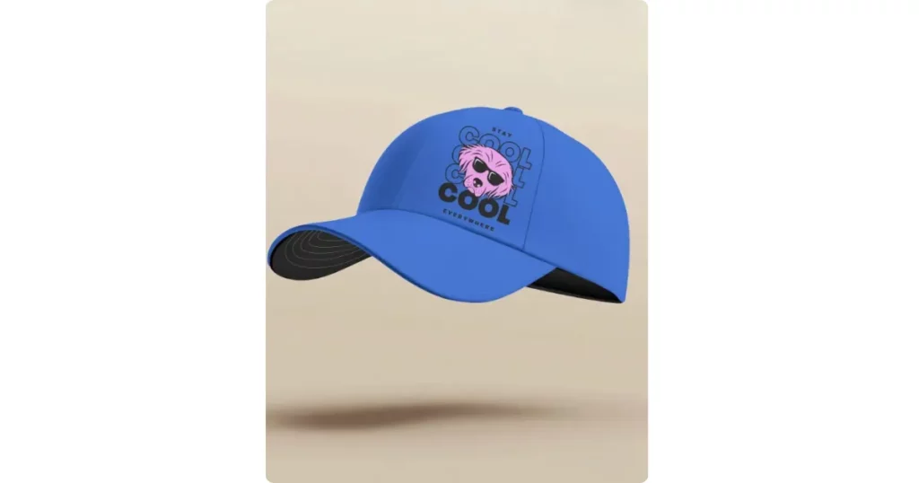 a baseball cap floating in the air
