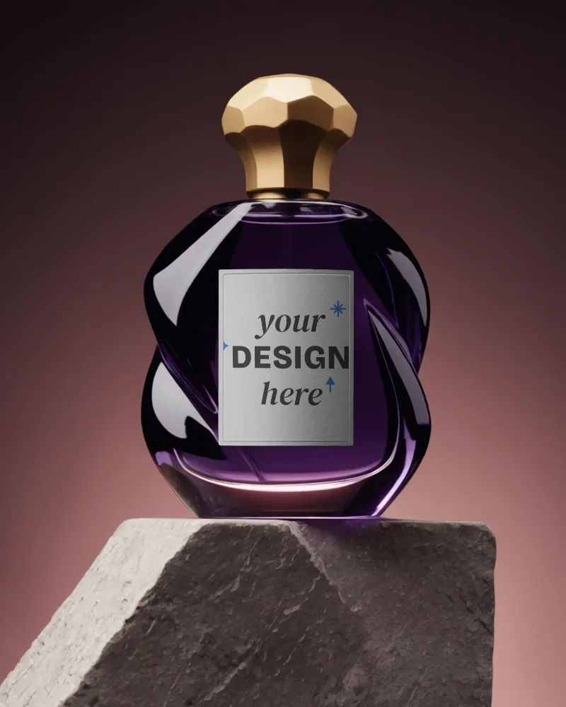 luxury fragrance perfume bottle mockup