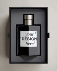 sleek glass perfume bottle