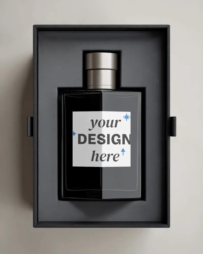 sleek glass perfume bottle