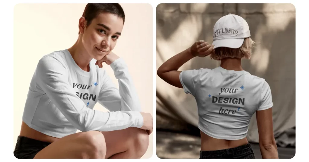use white crop top mockups