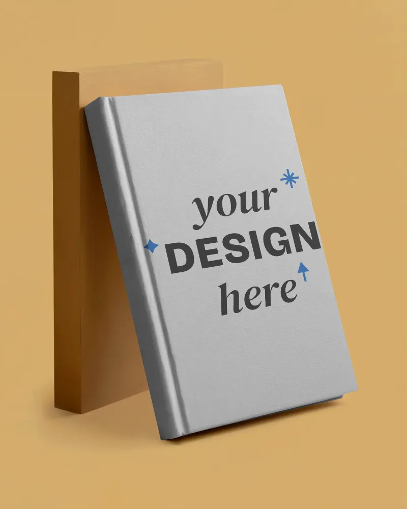blank hardcover book mockup