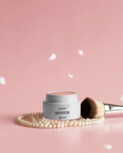 compact blush jar cosmetic mockup