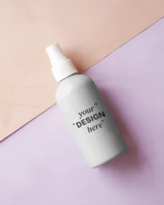 luxury skincare spray mockup