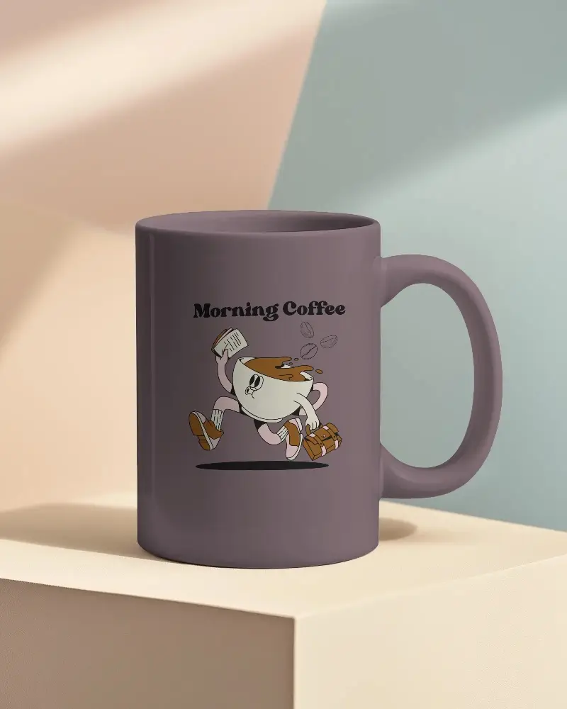 ceramic mug mockup empty surface template flat lay presentation kitchenware