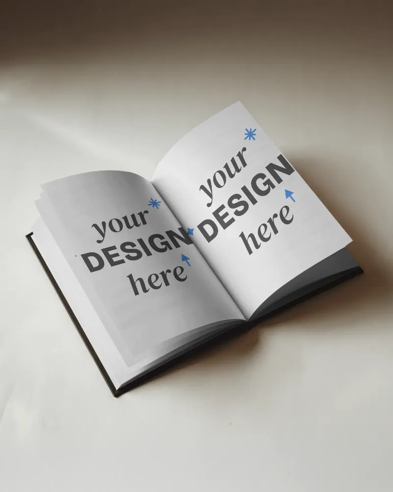 open book mockup