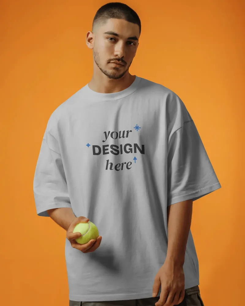 Oversized t-shirt mockup