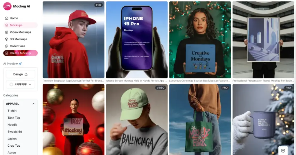choose a template to customize your mockup