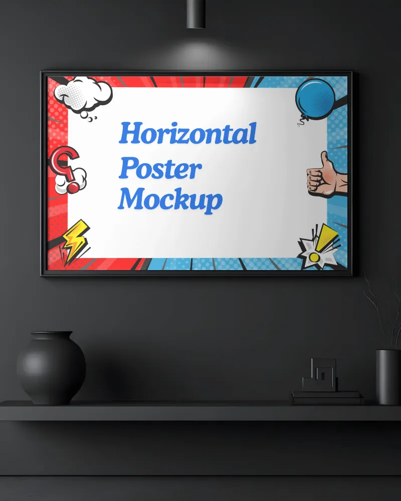 horizontal poster mockup