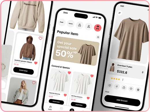 mockups for E-commerce