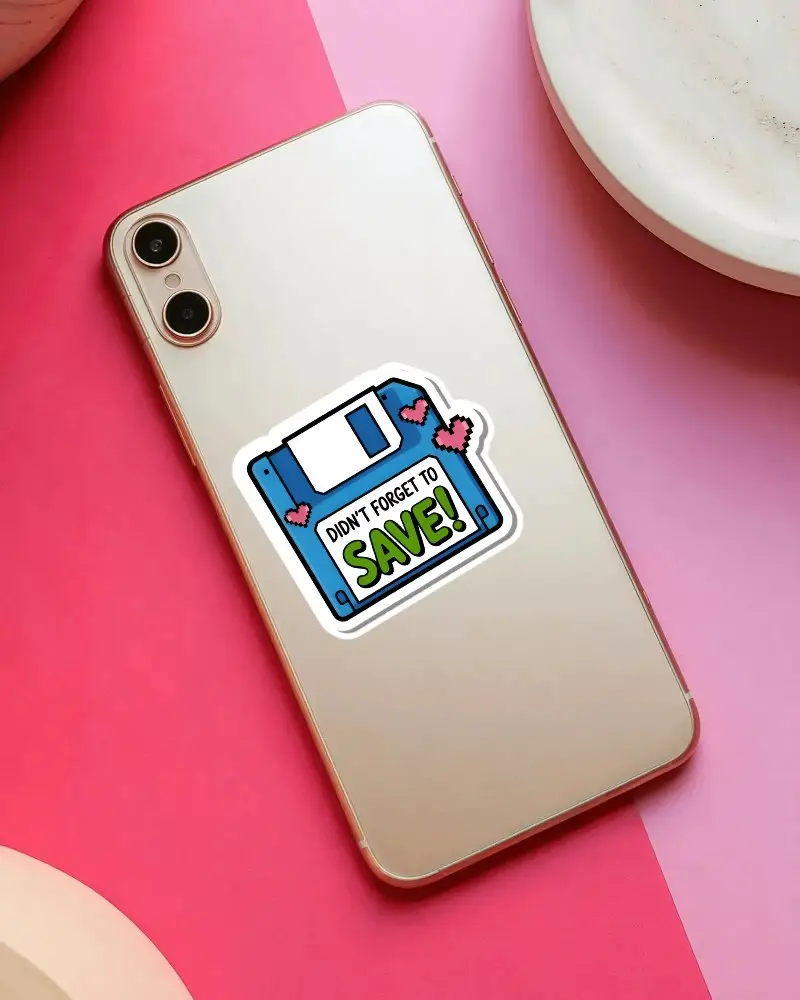 sleek modern smartphone backside sticker mockup for designers and marketers