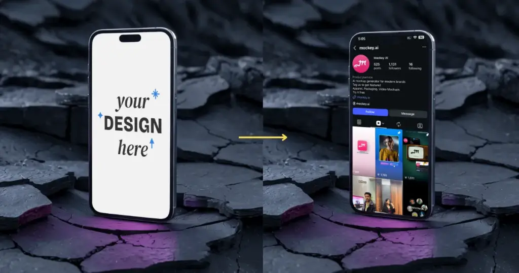 social media mockup example