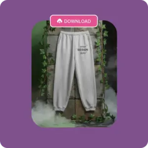 click the "Download" option and pick the desired format and size to export the sweatpants mockup
