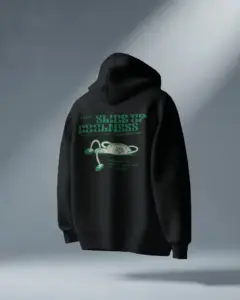 dramatic spotlight floating hoodie mockup back view minimal studio lighting soft shadow effects