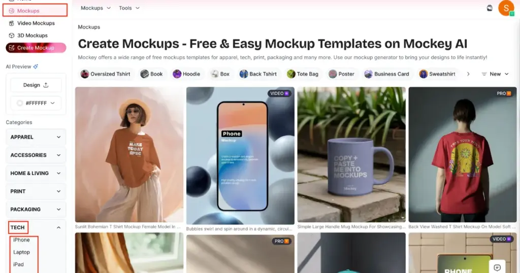 look for tech devices in the mockups