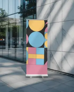 modern business banner mockup stand alone for advertising and marketing promotion